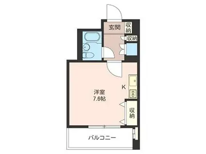 スペーシア目黒不動前(ワンルーム/8階)の間取り写真