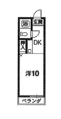 エグランティーヌ(1K/3階)の間取り写真