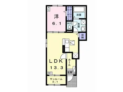 グラン エスポワール(1LDK/1階)の間取り写真