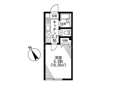 フルールハイム(1K/1階)の間取り写真