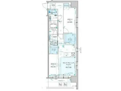 クリオ横濱桜木町ミッドグレイス(2LDK/6階)の間取り写真