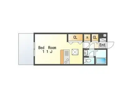 サニーガーデンII(ワンルーム/2階)の間取り写真