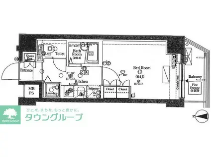 AXAS新宿TOWERSイースト(1K/5階)の間取り写真