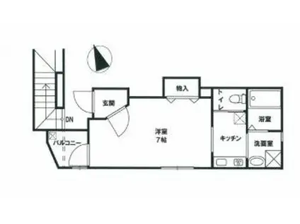 レ・セーナHANABUSA(1K/1階)の間取り写真