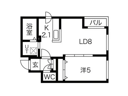 メゾン・ド・ルポ豊平(1LDK/3階)の間取り写真