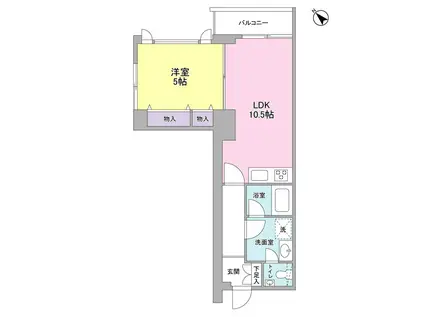 グレンパーク秋葉原イースト(ワンルーム/10階)の間取り写真