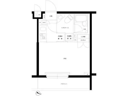 ルーブル品川西小山(1K/4階)の間取り写真