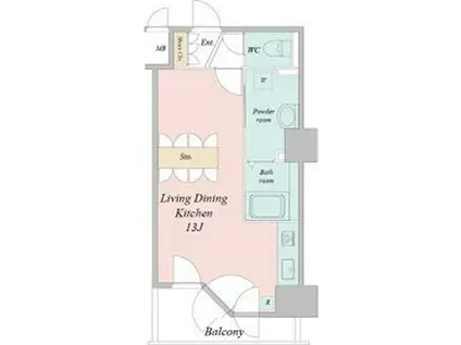 UURコート札幌南3条プレミアタワー(ワンルーム/6階)の間取り写真