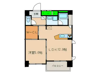 AQUA STAGE 1(1LDK/7階)の間取り写真