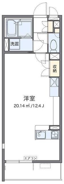 レオネクストラベンダー(ワンルーム/1階)の間取り写真