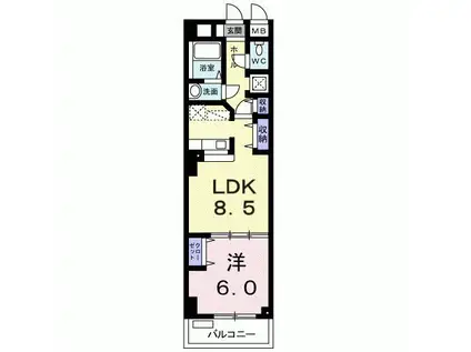 メゾンド・シャルマン(1LDK/2階)の間取り写真