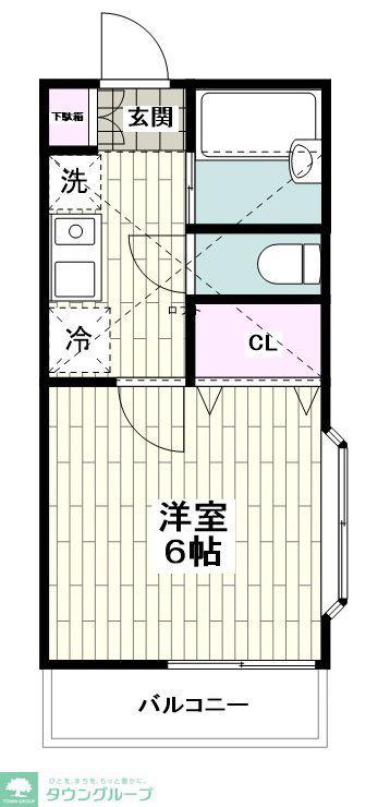 グランデリーベル(1K/1階)の間取り写真