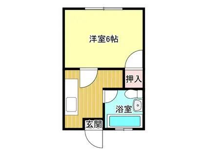 コーポイトウ(1K/2階)の間取り写真