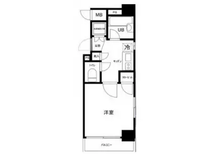 菱和パレス中野新橋壱番館(1K/3階)の間取り写真