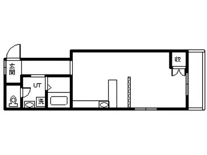 ニューフロンティア永山(1DK/4階)の間取り写真