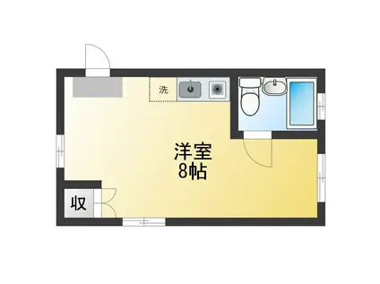 川上ビル(ワンルーム/1階)の間取り写真