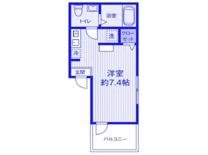 MELDIA大宮B(ワンルーム/3階)の間取り写真