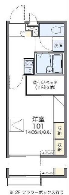 レオパレスフィオーレ(1K/1階)の間取り写真
