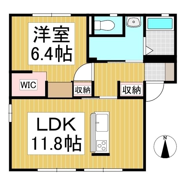 フォーレス砂田(1LDK/2階)の間取り写真