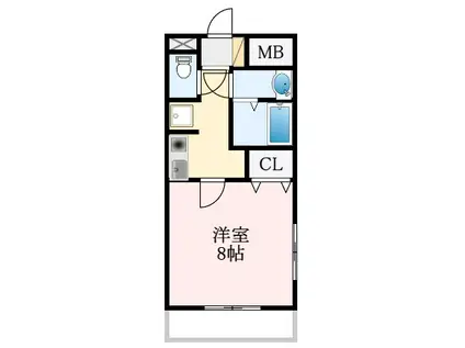 アムールプレジデント(1K/1階)の間取り写真