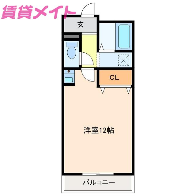 T-FRONT(ワンルーム/2階)の間取り写真
