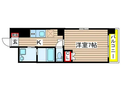 CASA TODA(1K/1階)の間取り写真