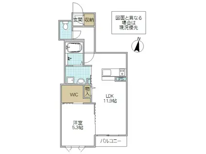 カーサレジオ(1LDK/3階)の間取り写真