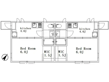 ブランシェ(1K/2階)の間取り写真