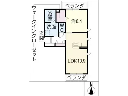 藤和エクセレントB(1LDK/1階)の間取り写真
