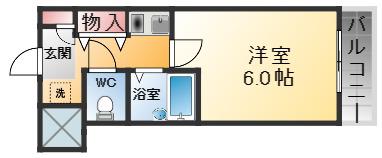 WAGAYA門戸厄神(1K/3階)の間取り写真