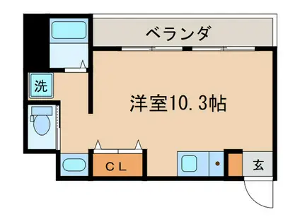 AYM堀川五条(ワンルーム/2階)の間取り写真