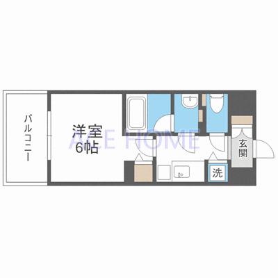 セイワパレス玉造駅前(1K/3階)の間取り写真