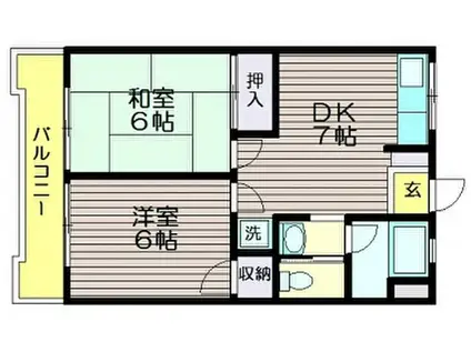 ケーアイマンション(2DK/3階)の間取り写真