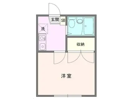 クンストハウス茅ヶ崎館(1K/1階)の間取り写真