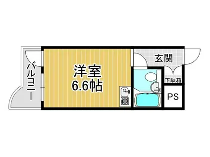 ふぁみゆ安井I(ワンルーム/7階)の間取り写真