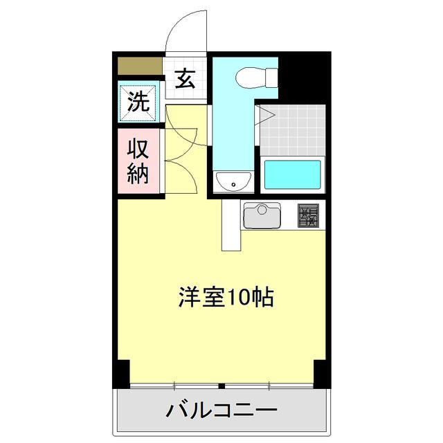 アクティN(ワンルーム/2階)の間取り写真