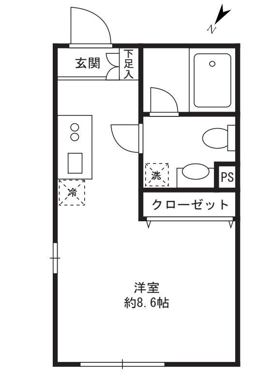 コーラルレジデンス東京(ワンルーム/3階)の間取り写真