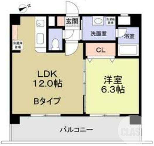パラッツオアルモーニア(1LDK/3階)の間取り写真