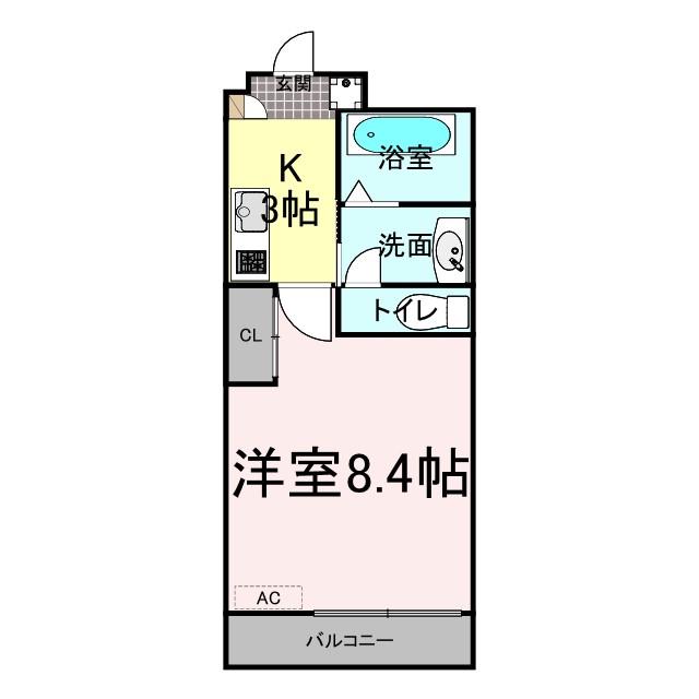 アンティカベラカーサ(1K/2階)の間取り写真