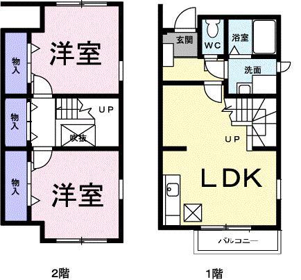 プランドール A 101(2LDK/1階)の間取り写真