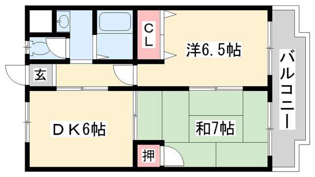 マンションサエイ(2DK/3階)の間取り写真