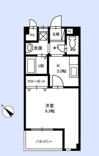 LOHAS・I・VII(1K/1階)の間取り写真
