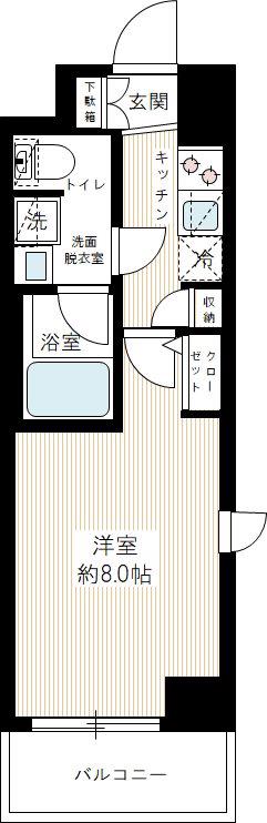 MAXIV上板橋AZ(1K/4階)の間取り写真
