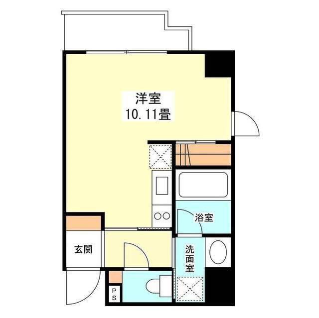 サンクレスト弐番館(ワンルーム/6階)の間取り写真