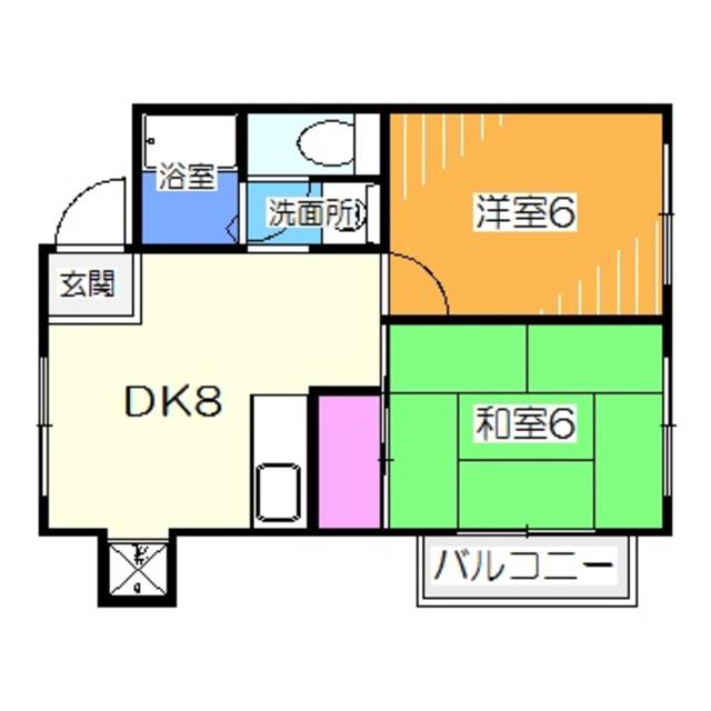 セントレージアーク大浜(2DK/2階)の間取り写真
