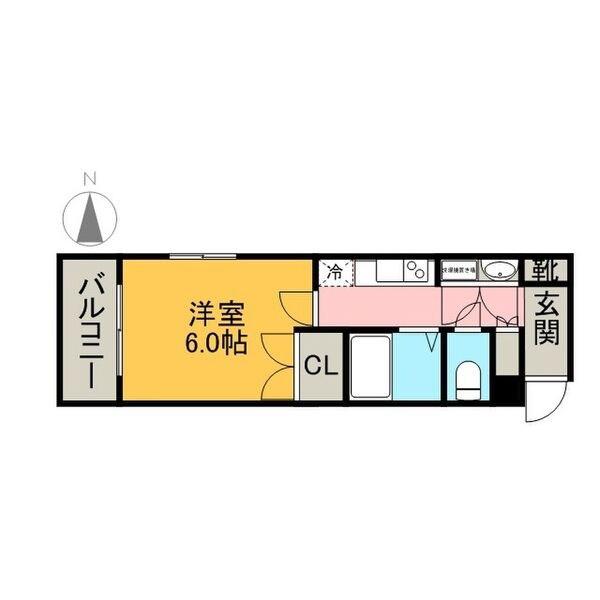 CREA花の木(1K/7階)の間取り写真
