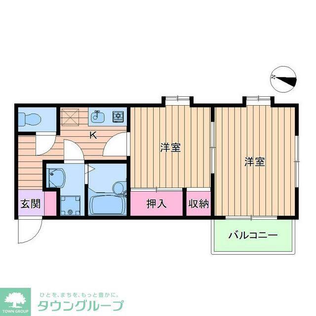 メゾン和田(2K/2階)の間取り写真