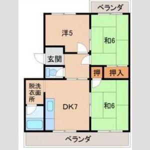 第2広田マンション(3DK/3階)の間取り写真