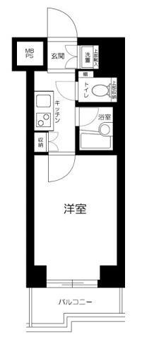 ルーブル都立家政弐番館(1K/3階)の間取り写真