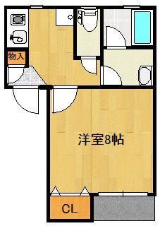 BUENA女池西(1K/2階)の間取り写真